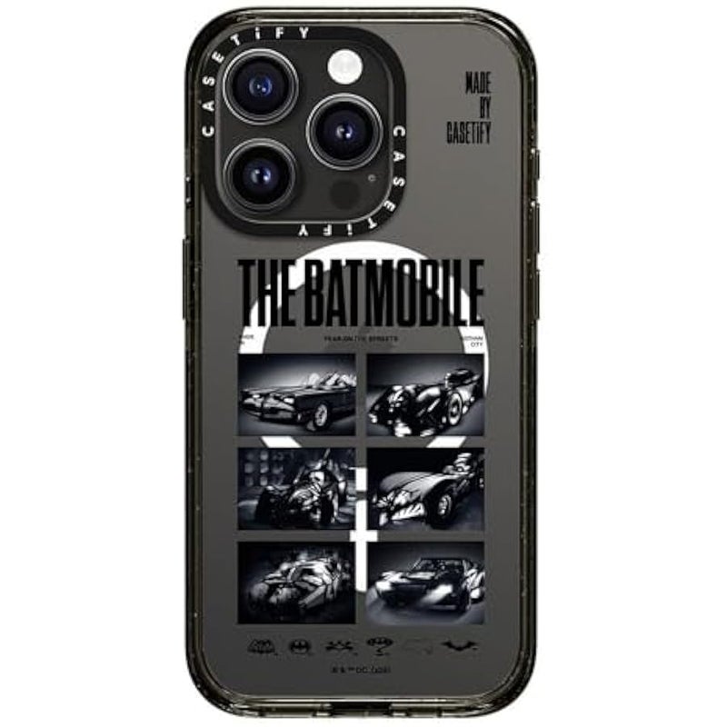 Casetify Impact iPhone 15 Pro Case 【Batman Co-Lab / 4X Military Grade Drop Tested / 8.2ft Drop Protection/Compatible with Magsafe】 - The Batmobile - Clear Black - Image 4