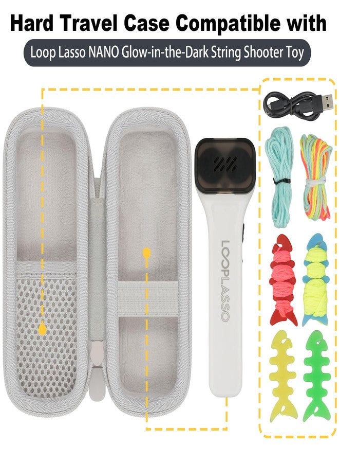 khanka Case for Loop Lasso Nano, Glow-in-the-Dark String Shooter Toy Storage Bag, Travel Protective Carrying Case - Image 4