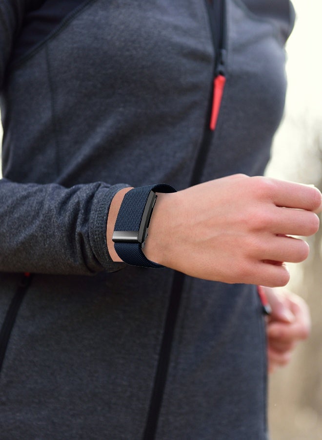 CATANES Premium Adjustable Nylon Strap for WHOOP 5, MG,One, Peak and Life – Lightweight & Breathable Replacement Band - Navy Blue - Image 3