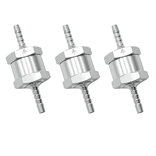 Tnuocke 3PCS 1/4" 6mm Non-Return One Way Check Valve,Aluminium Alloy Fuel Hose Check Valve Control Accessories for Petrol Diesel Fuel Oil Water H-032-6mm - Image 5