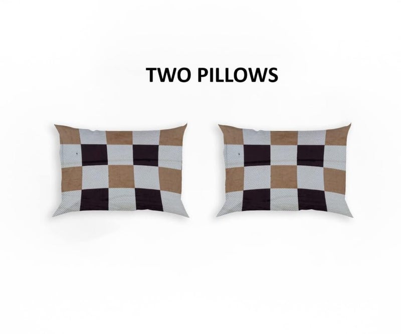 Temoli® King Size Warm Velvet Flannel Flat Bedsheet with 2 Pillow Covers (90x100 Inch) – Soft & Cozy Winter Double Bed Sheet | Box & Brown Design - Image 3