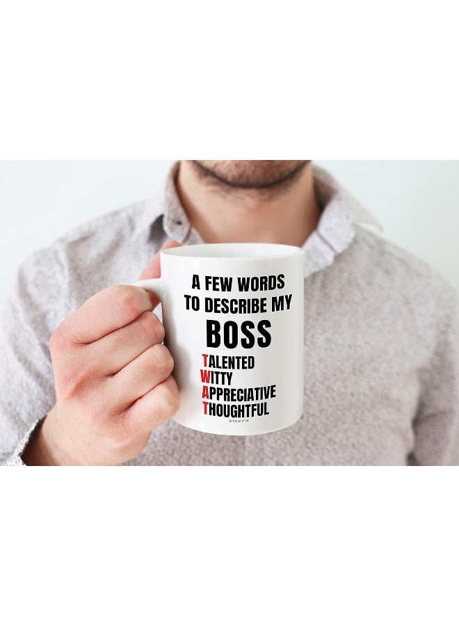 Spoil Your Wall Funny Novelty Gifts For Your Boss - A Few Words To Describe My Boss Mug - Funny Mugs For Men, Rude Gifts For Women, Secret Santa Mug For Work Colleagues - Image 4