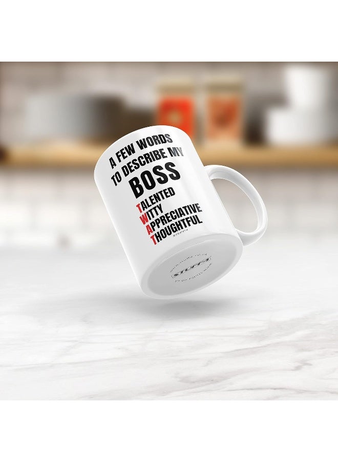 Spoil Your Wall Funny Novelty Gifts For Your Boss - A Few Words To Describe My Boss Mug - Funny Mugs For Men, Rude Gifts For Women, Secret Santa Mug For Work Colleagues - Image 5