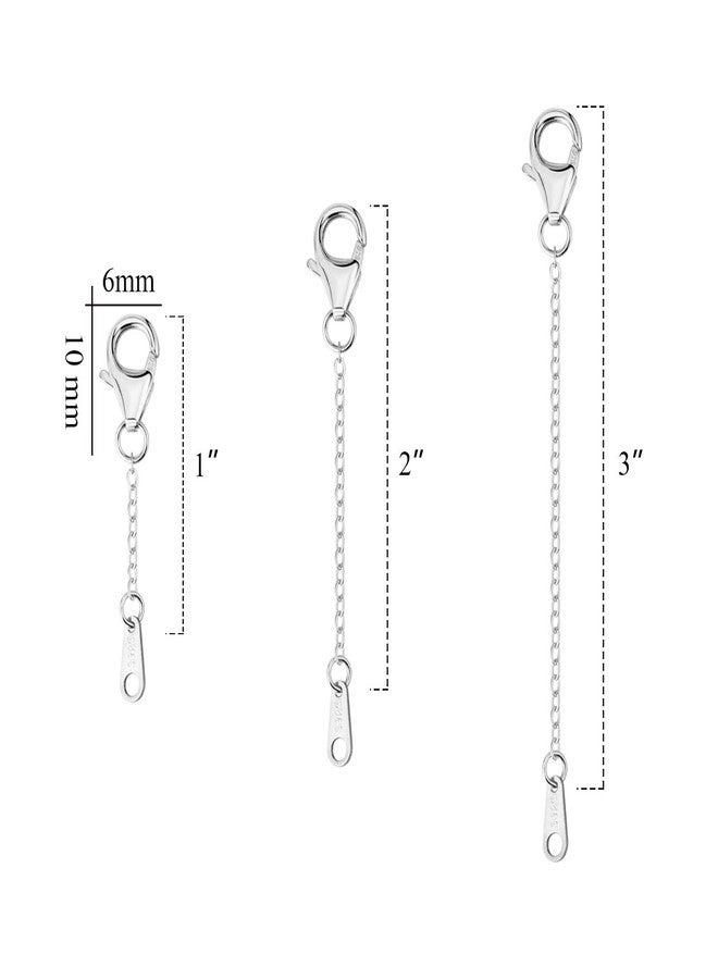 أليكس كرافت سلسلة قلادة من الذهب الأبيض، سوار من الفضة الإسترلينية 925، سلسلة تمديد للكاحل لصنع المجوهرات (1 2 3 بوصة) - Image 4