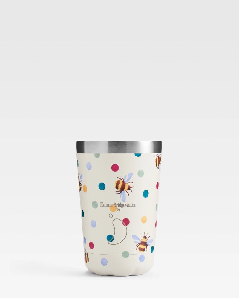 Chilly's | Coffee Cup | Emma Bridgewater | 340ml | Polka Dots and Bees - Image 1