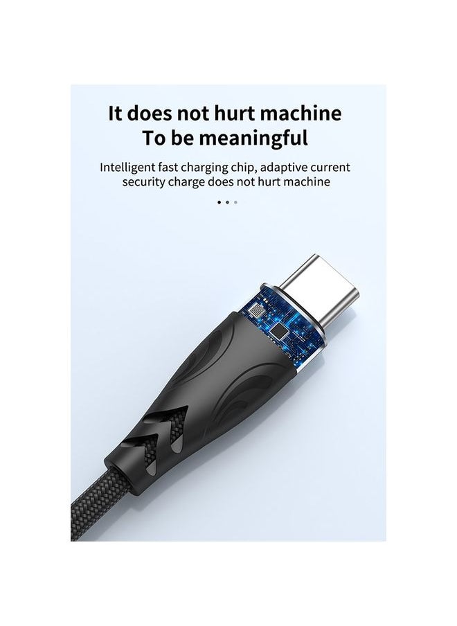 ADC ADC-008 2 in 1 100W USB + USB-C / Type-C to USB-C / Type-C Flash Charge Data Cable, Cable Length:1m(Black Grey)  - Image 5