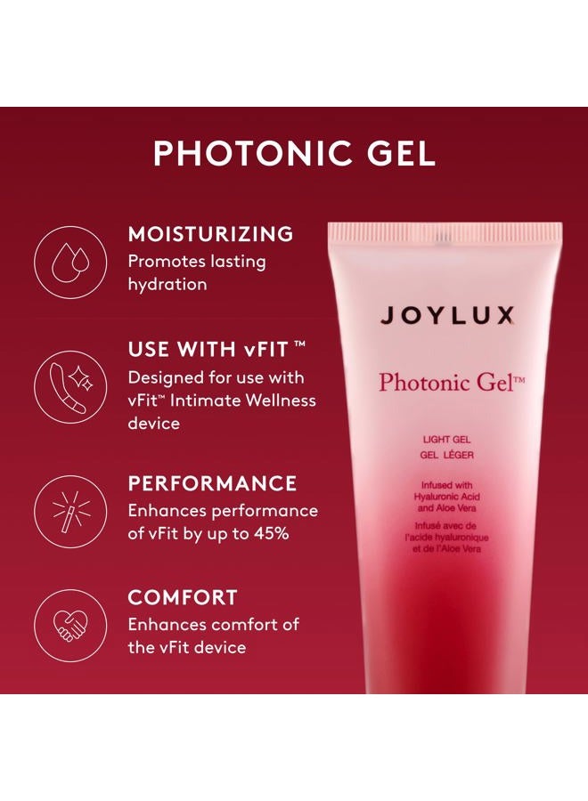 Joylux Photonic Gel, for Use with vFit Gold Feminine Health Device, Contains Aloe Vera & Hyaluronic Acid for Added Moisture, Gently Formulated with Light-Enhancing Ingredients (75mL) - Image 2