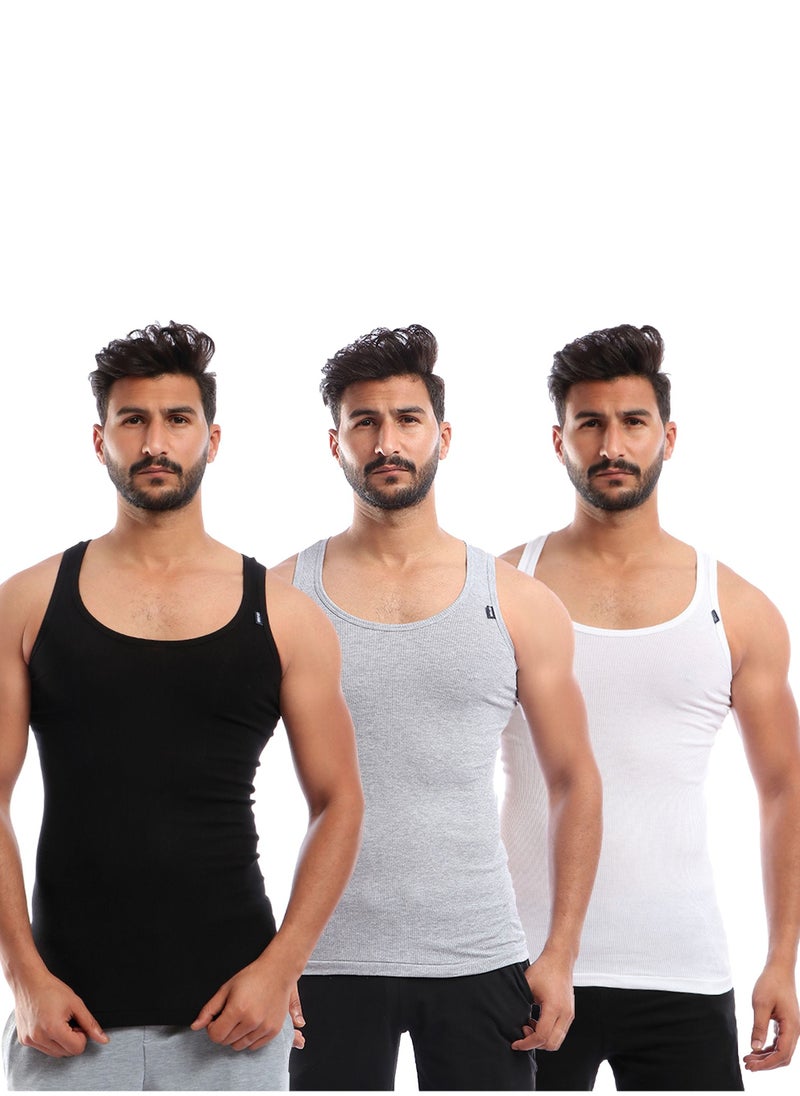 COTTONIL - Bundle Of Three Men Undershirts Derby - Image 1