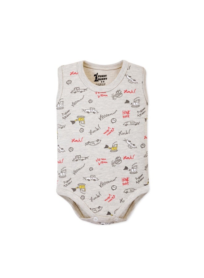 Funny Bunny Pack of 6 Cotton Wide Cut Bodysuit for Baby - Image 4