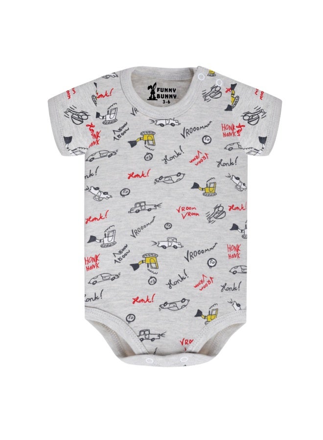 Funny Bunny Pack of 6 Cotton Wide Cut Bodysuit for Baby - Image 3
