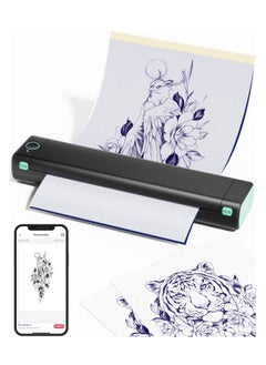 M08F-A4 Wireless Tattoo Transfer Stencil Printer, Thermal Copier Machine with 10pcs Free Transfer Paper, Tattoo Printer Kit for Tattoo Artists, Compatible with phone & PC, Bluetooth Inkless Printer - pzsku/ZF486E07326FED16E8F00Z/45/_/1699008392/c960e3cd-9682-4495-a895-feab89952cfe