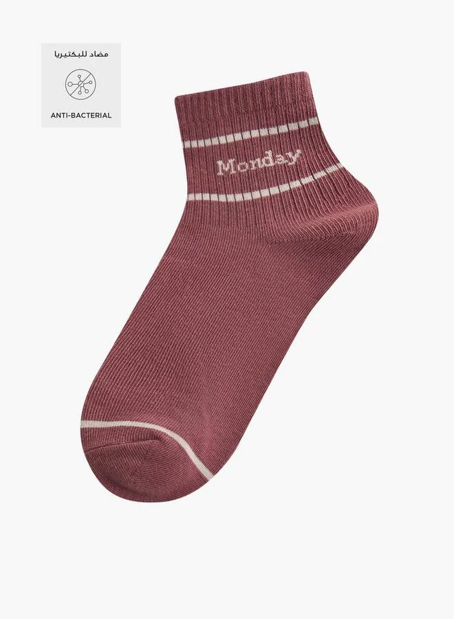 Splash FAV Pack of 7 Quarter Crew Length Socks