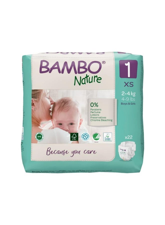 Bambo Nature Premium Baby Tape Diapers for New Born Baby XS Size (2–4 Kgs) – Super Absorbent, Breathable, Extra Soft, Dermatologically Tested, Hypoallergenic Nappies with Wetness Indicator, 132 Count - Image 2