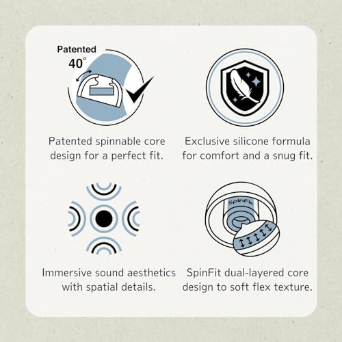 SpinFit Omni for True Wireless Earbuds & IEMs - S - Patented Silicone Eartips for Replacement (1 Pair) (3.7 mm Nozzle Dia.) - Image 4