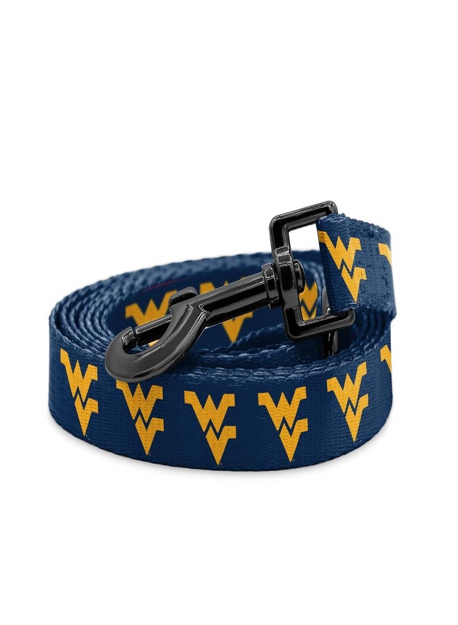 ShopInstaPets West Virginia Mountaineers Collars and Leashes | Officially Licensed | Fits All Pets! (6 Ft Leash) - Image 1