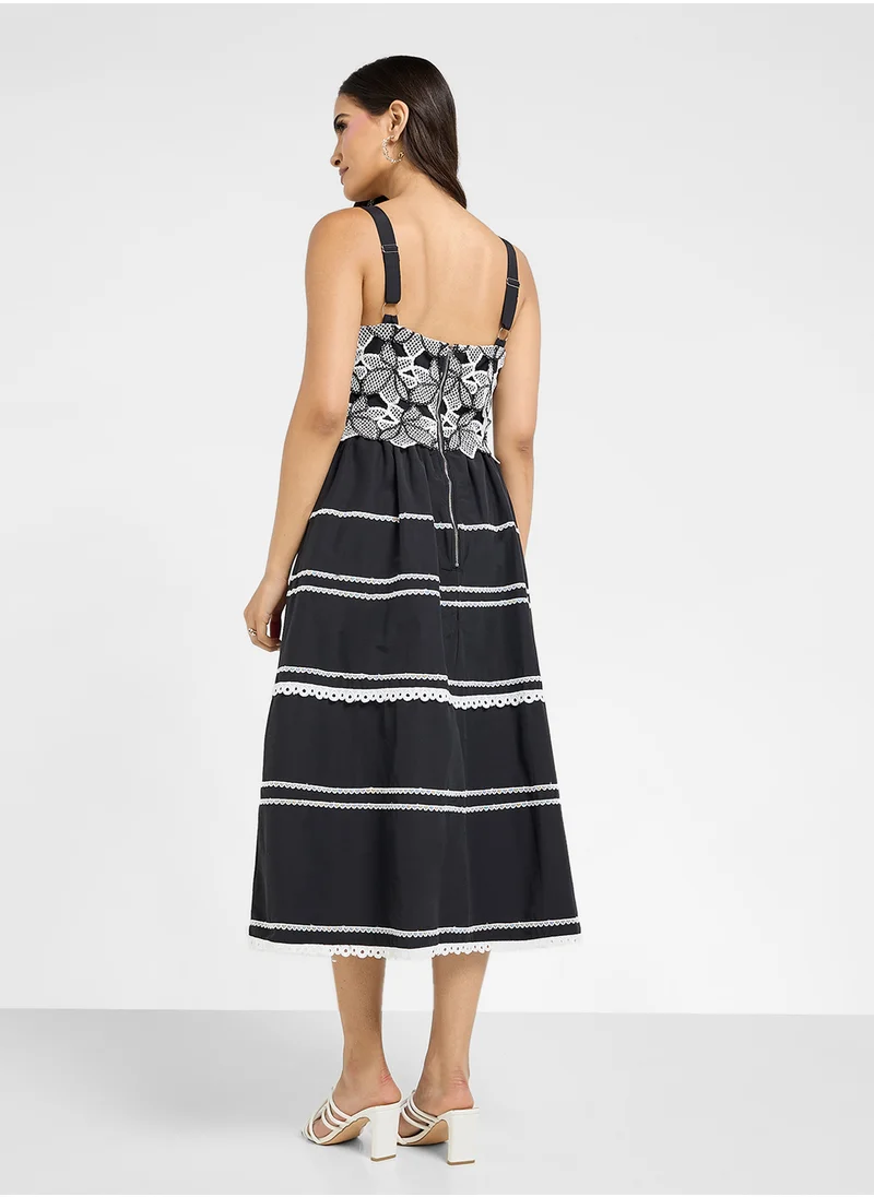 جاست مي Strappy Tiered Dress