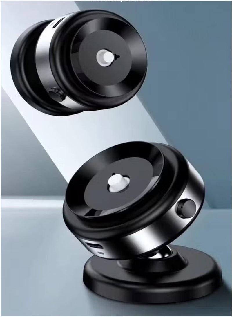 GO-DES Wireless Vacuum Suction Magnetic Car Phone Holder with 360° Rotation – Multi-Functional Secure Mount (Black) - Image 3