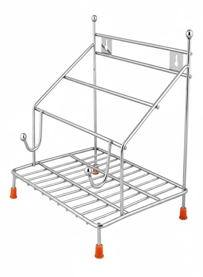 Enorme Stainless Steel Chakla Belan Stand - Kitchen Rolling Board & Pin Holder - Rust Proof, Strong & Space Saving Organizer - Image 1