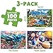 BenBen Puzzles for Kids Ages 46 3 Pack 100 Pieces Large Puzzles for Toddlers 35 Dinosaurs Outer Space Ocean Life Learning Educational Games for Kids 68 1975 x 1375 - Image 4