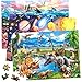 BenBen Puzzles for Kids Ages 46 3 Pack 100 Pieces Large Puzzles for Toddlers 35 Dinosaurs Outer Space Ocean Life Learning Educational Games for Kids 68 1975 x 1375 - Image 2