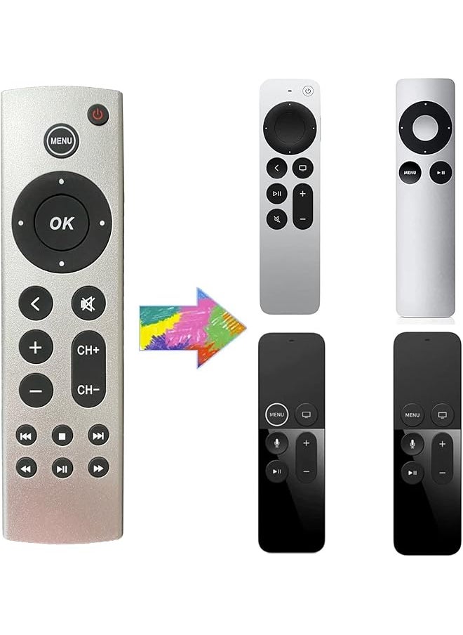 erorex - New Universal Replacement Remote Fit For Tv 4K Gen 1 2 3 4 Hd A2169 A1842 A1625 A1427 A1469 A1378 A1218 Without Voice Command Plastic - Image 1