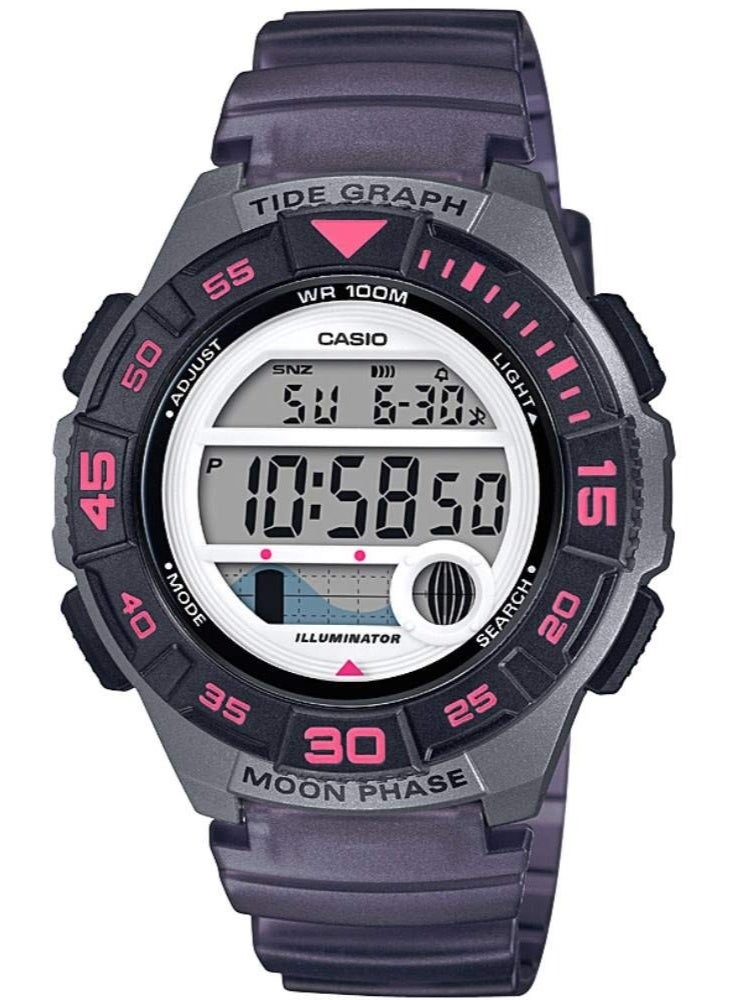 كاسيو Youth Digital Women’s Watch LWS-1100H-8ADF, 40.6 mm Grey Dial & Resin Band, 100M WR - Image 1