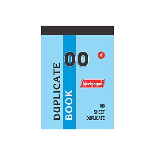 NEELGAGAN Duplicate with Carbon & Index (10.5 Cm X 18.0 Cm) (Side Bound) Size : 100 Ruled + 100 Plain Pack of-4 - Image 1