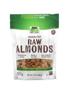 Now Foods NOW Foods, Real Food, Raw Almonds, Unsalted, 16 oz (454 g)  - Image 1