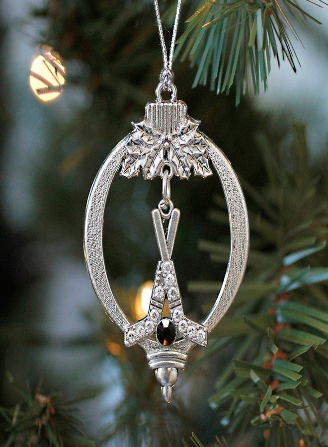 Inspired Silver - Hockey Sticks & Puck - Silver Christmas Ornament - Unique Charm Christmas Tree Ornament - Holiday Hanging Decoration - Image 3