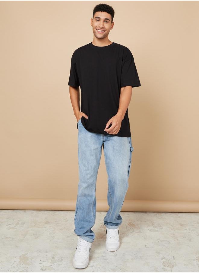 Styli Back Shape Graphic Print Oversized T-Shirt