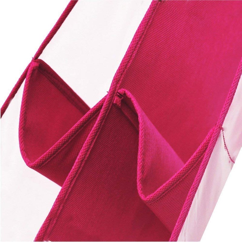Kazenzo Kazenzo 6 Pocket Large Clear Purse Handbag Hanging Storage Bag Organizer Closet Tidy Closet Organizer Wardrobe Rack Hanger Holder for Fashion Handbag Purse Pouch Hanging Pouch for Purse Bag 1 Piece  - Image 5