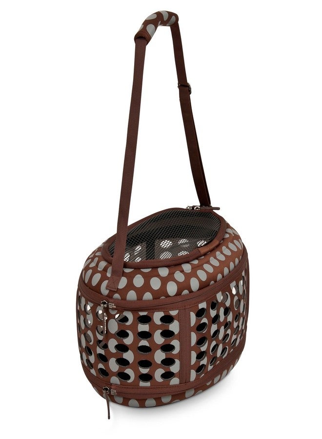 بيت ميت حقيبة سفر صغيرة للحيوانات الأليفة من بيتميت 21789 كيرفيشنز، توضع تحت المقعد، منقطة، بني/رمادي