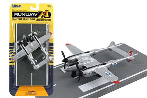 Daron Worldwide Trading Runway24 P38J Vehicle, Silver - Image 1