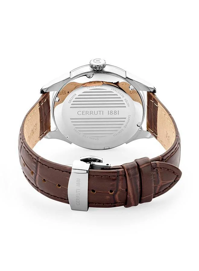 CERRUTI 1881 FARNETO Round Analog Wrist Watch CIWGB2205803 - 50 mm - Brown