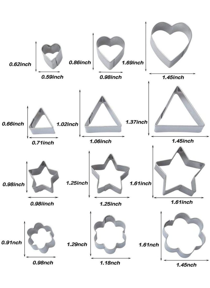 Cool Baby COOLBABY 24 Pcs Cookie Stainless Steel Mold Set Food Fruits Biscuits Cutters For Icing Pastry Sugar Craft Cake Decoration With Box  - Image 3