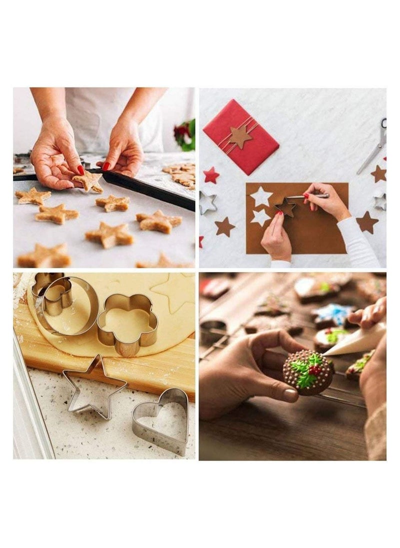 Cool Baby COOLBABY 24 Pcs Cookie Stainless Steel Mold Set Food Fruits Biscuits Cutters For Icing Pastry Sugar Craft Cake Decoration With Box  - Image 5