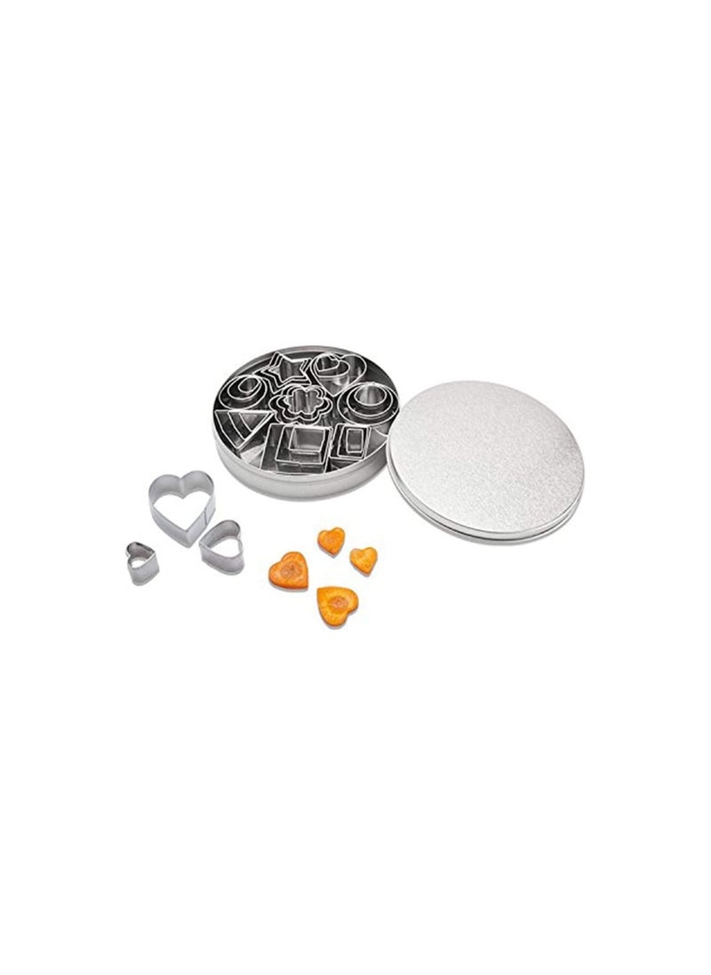 Cool Baby COOLBABY 24 Pcs Cookie Stainless Steel Mold Set Food Fruits Biscuits Cutters For Icing Pastry Sugar Craft Cake Decoration With Box  - Image 1