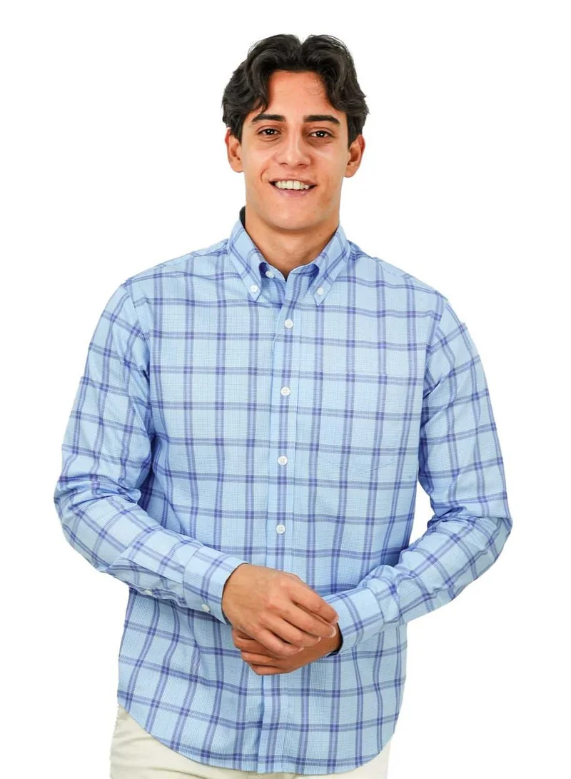 GIORDANO Men's Wrinkle-Free Long Sleeve Cotton Oxford Shirt