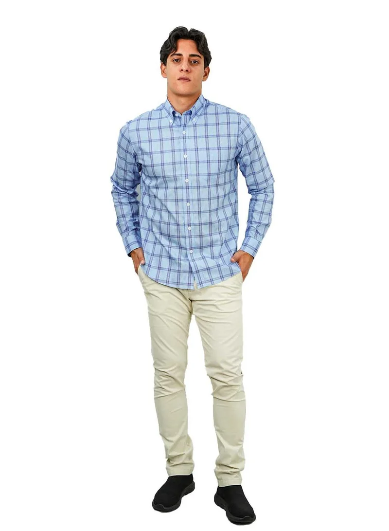 GIORDANO  Men's Wrinkle-Free Long Sleeve Cotton Oxford Shirt for Men | Best Price UAE