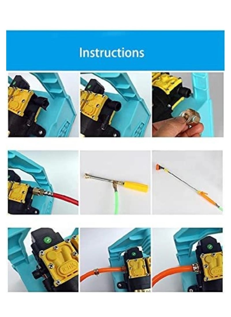 GearZone Portable Water Pump with Lithium Battery, Portable Rechargeable Water Pump / Electric Garden Tools Compact Weeding Pesticide & Car Washing Machine  - Image 2
