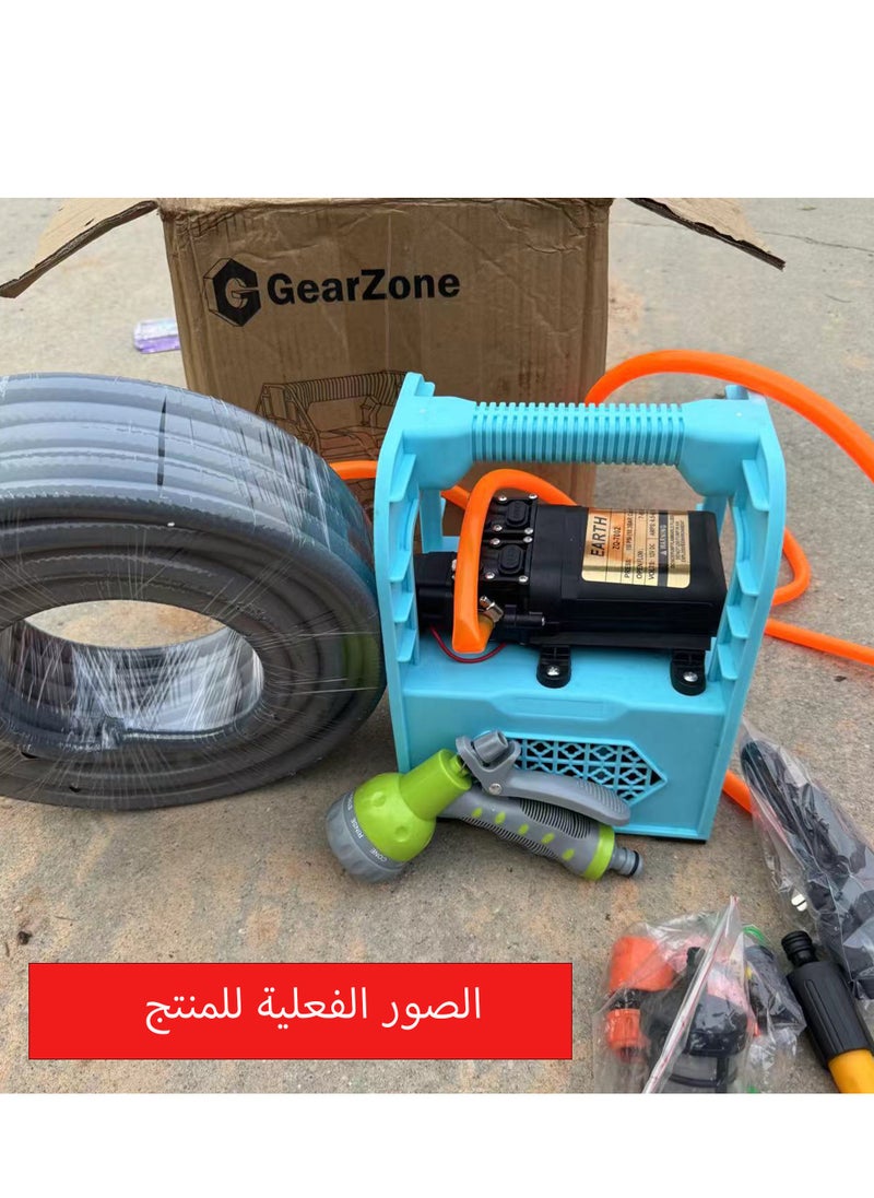 GearZone Portable Water Pump with Lithium Battery, Portable Rechargeable Water Pump / Electric Garden Tools Compact Weeding Pesticide & Car Washing Machine  - Image 5