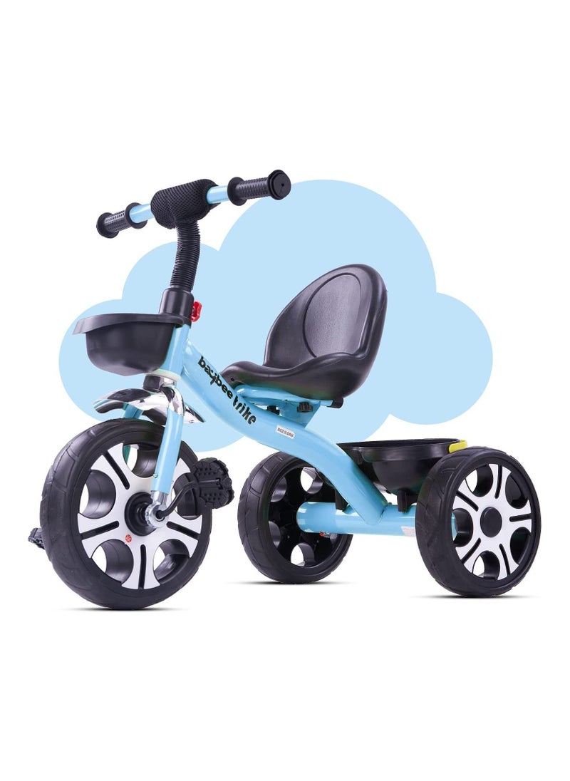 Baby Coaster Tricycle For Kids Baby Smart Plug n Play Kids Tricycle Cycle With Front  Rear Storage Baskets Baby Kids Cycle Tricycle Baby Tricycle For Kids 2 To 5 Years Boys Girls Blue  - Image 1
