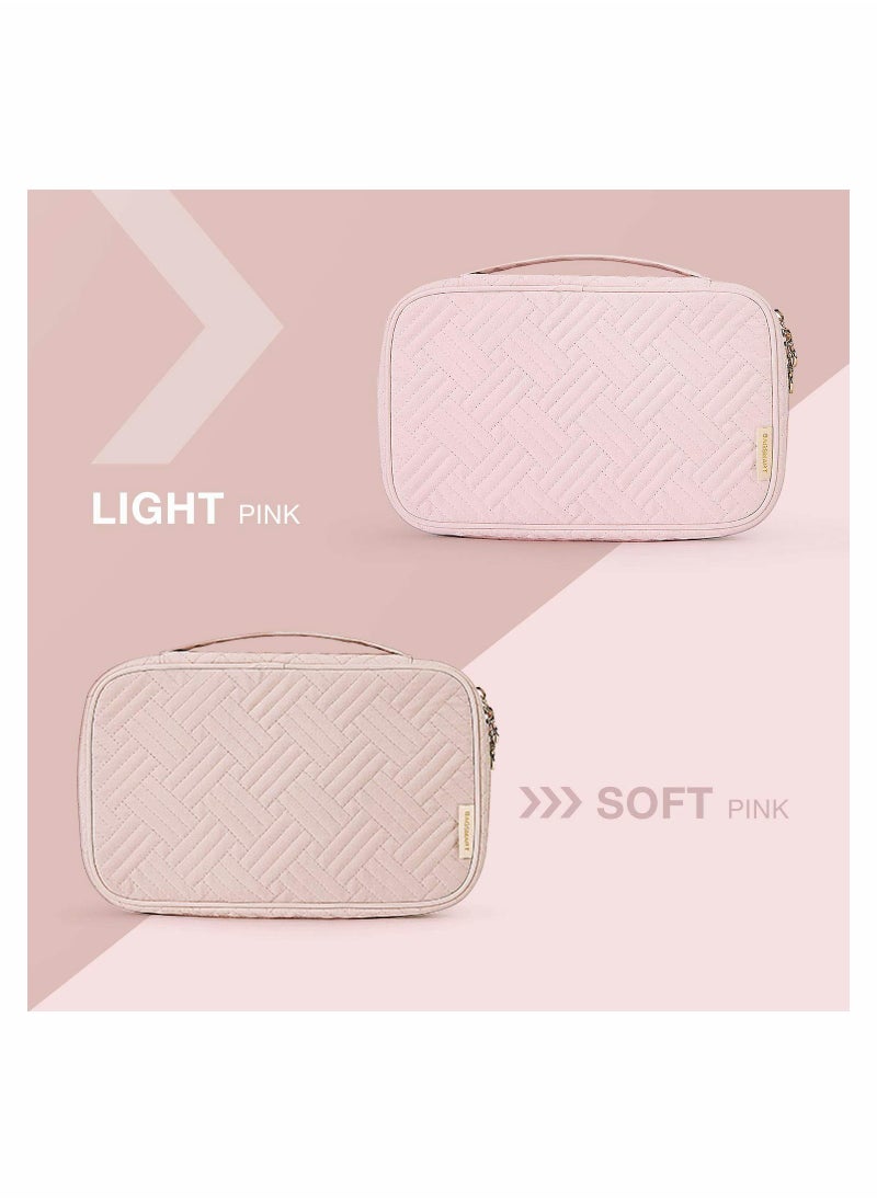 SYOSI - Jewelry Organizer Case Travel Jewelry Storage Bag for Necklace, Earrings, Rings, Bracelet, Soft Pink - Image 1