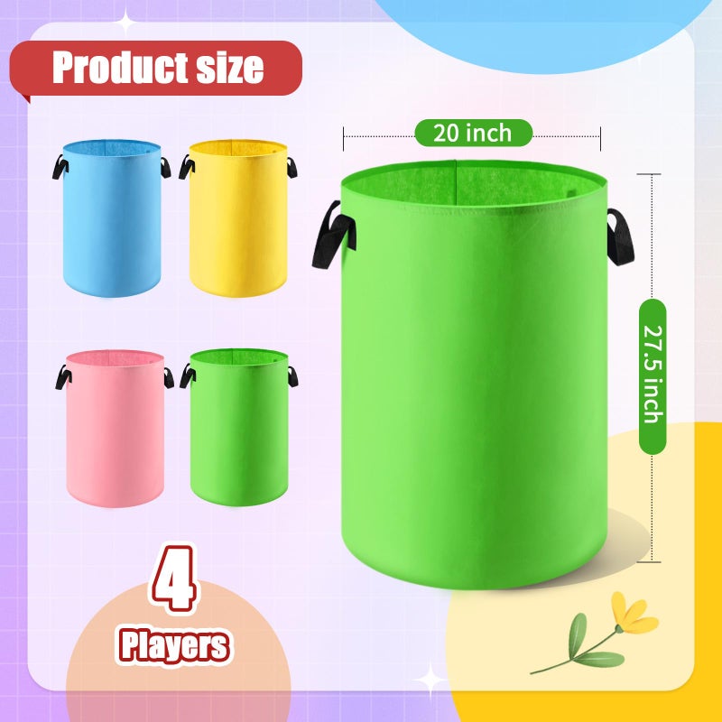 HolyMaji 4 Pack Potato Sack Race Bags  Heavy Gauge Felt Sack Race Bags with Handles for Adults and Kids  Outdoor Games Backyard Games  Birthday Party  Carnival Field Day Lawn Family Reunion - Image 2