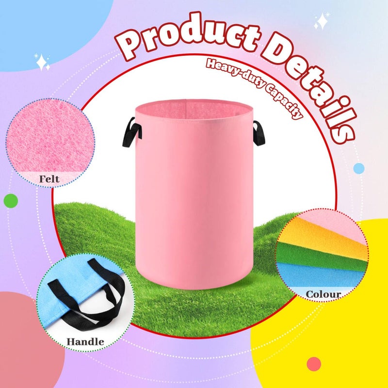 HolyMaji 4 Pack Potato Sack Race Bags  Heavy Gauge Felt Sack Race Bags with Handles for Adults and Kids  Outdoor Games Backyard Games  Birthday Party  Carnival Field Day Lawn Family Reunion - Image 3