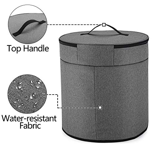 Yarwo Pressure Cooker Cover Compatible with Ninja Foodi 8 Quart Pressure Cooker, Double Layers Dust Cover with Top Handle and Pocket, Gray with Arrow (PATENTED DESIGN) - Image 4