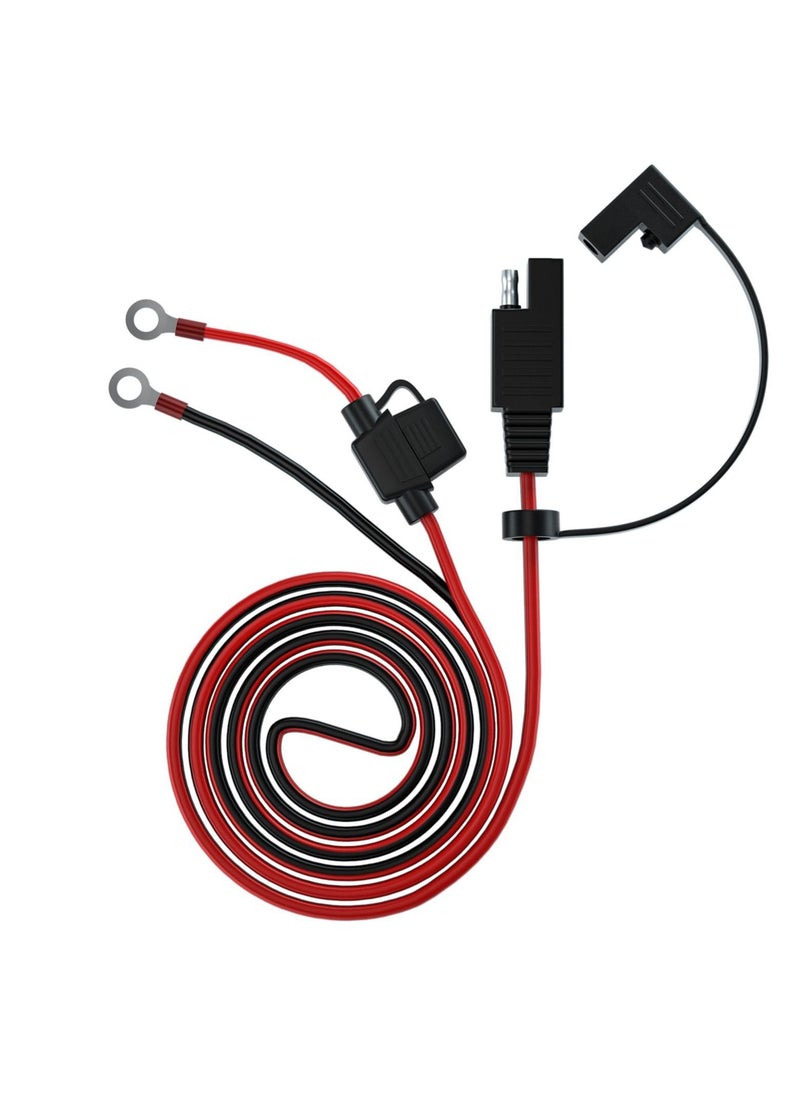 Generic - 16 Gauge SAE 2 Pin Quick Disconnect To O Ring Terminal Harness Connectors Cable for Battery Charger/Maintainer - Image 1