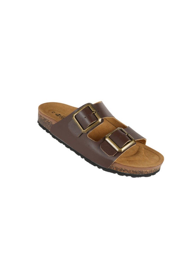 BiOCHIC - Biochic Mens Double Strap Sandals 012-381 39900Q-Maroon - Image 1