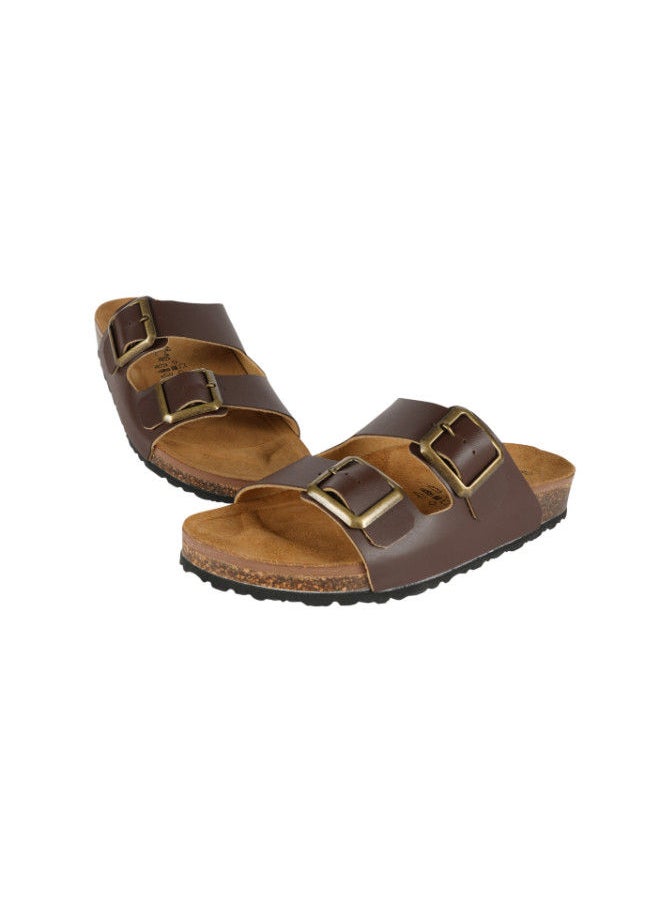 BiOCHIC - Biochic Mens Double Strap Sandals 012-381 39900Q-Maroon - Image 1