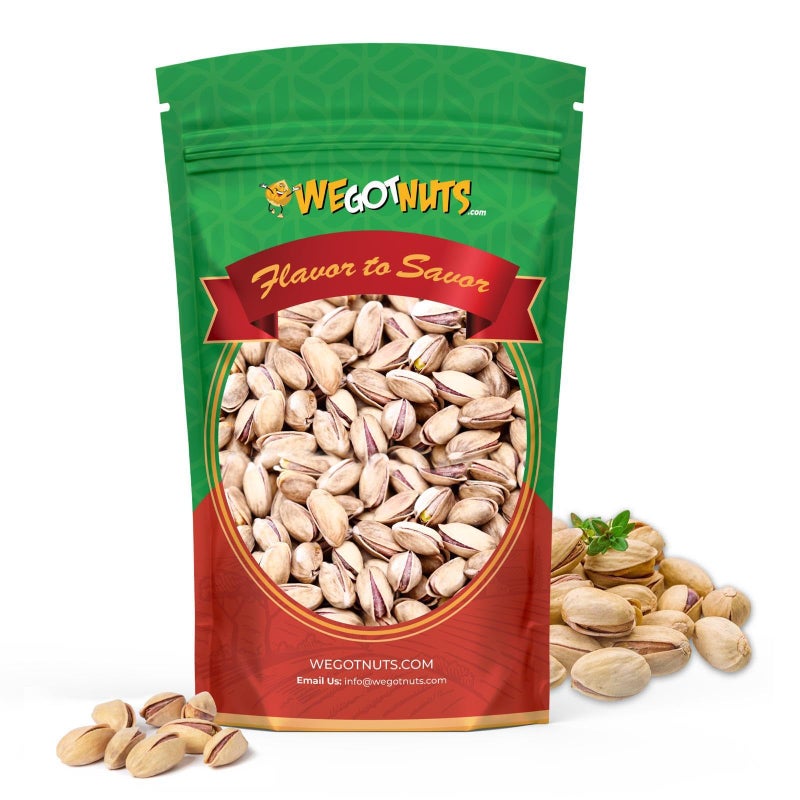 We Got Nuts Turkish Antep Pistachios 5 Pounds (80oz) - Premium Quality Kosher Roasted Pistachios By We Got Nuts - Natural & Healthy Rich Flavor Snack - Whole, & Salted - Air-Tight Resealable Bag Package - Image 1